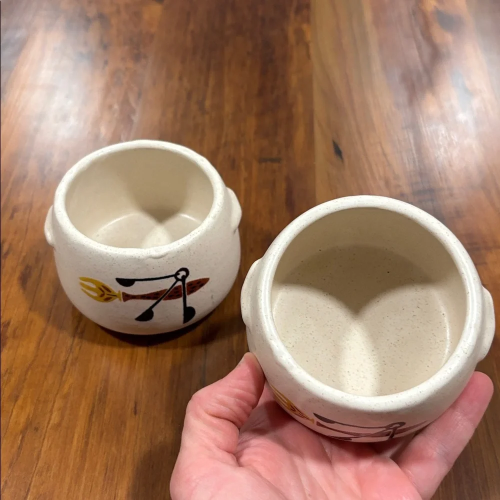 MCM 60’s Vintage Baked Bean Pot Set with 2 bean bowls- Westbend USA